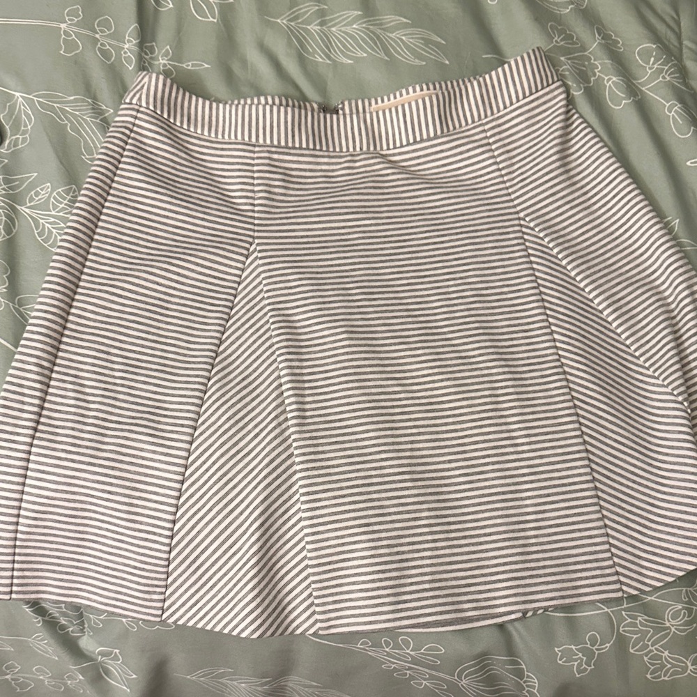 Michael Kors Gray Striped Skirt